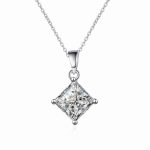 Princess Cut Moissanite Pendant