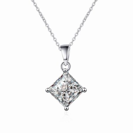 Princess Cut Moissanite Pendant