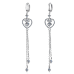 Moissanite Silver Tassle Earring