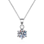 6 Prong Moissanite Pendant