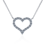 Moissanite Heart Pendant