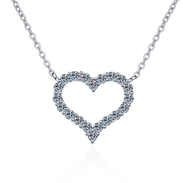 Moissanite Heart Pendant