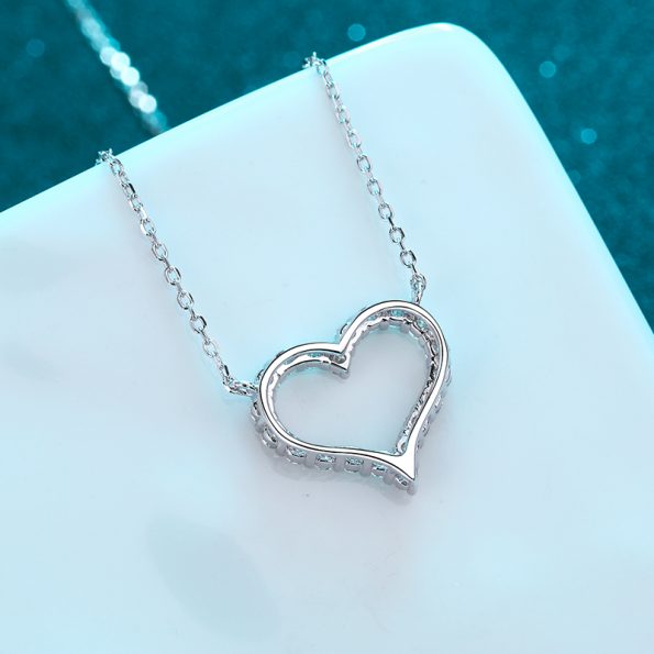 Moissanite Heart Pendant