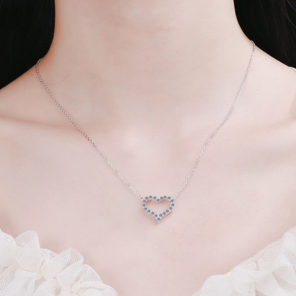 Moissanite Heart Pendant