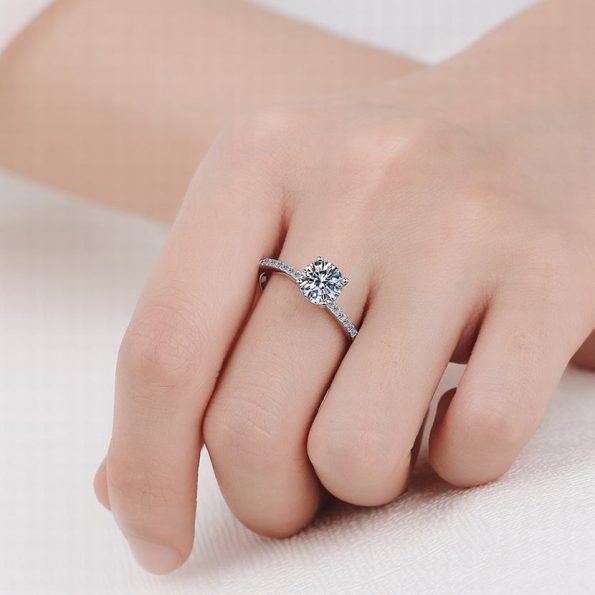 Petite Prong Moissanite Ring