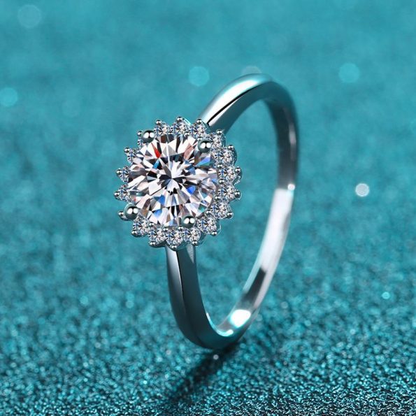 1 ct Sunflower Engagement Ring