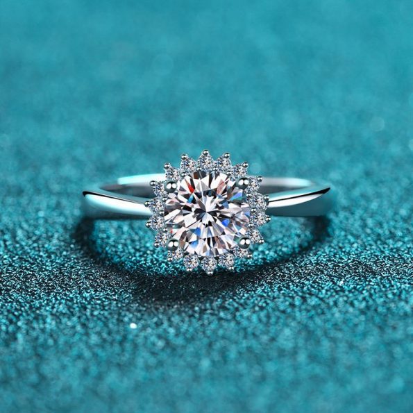 1 ct Sunflower Engagement Ring