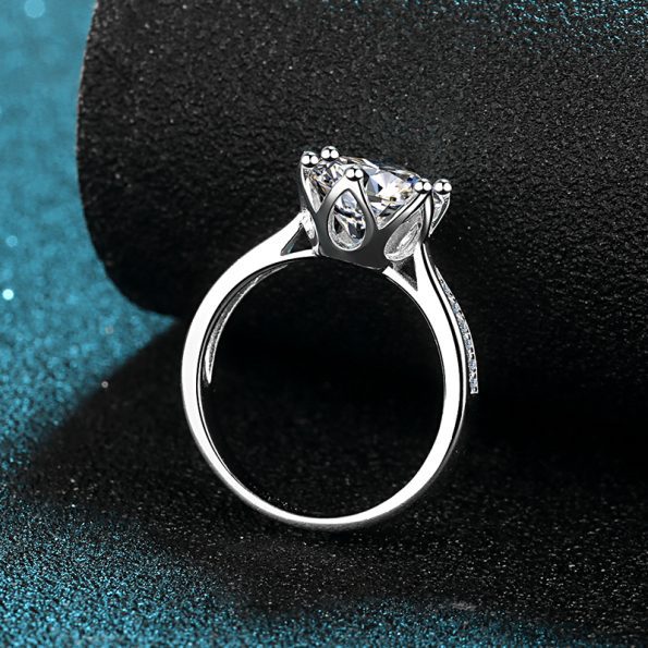 3 Carat 6 Prong Moissanite Engagement Ring