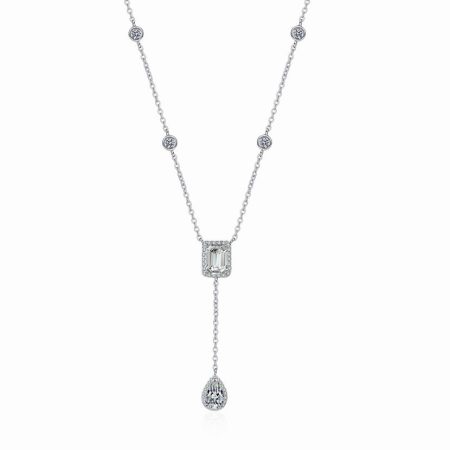 3 Carat Moissanite Drop Necklace