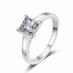 4 Prong Princess Moissanite Engagement Ring