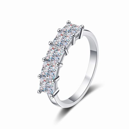 5 Princess Moissanite Band