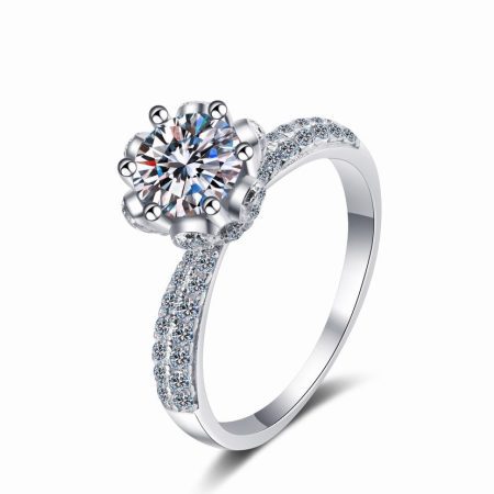Accented Moissanite Ring