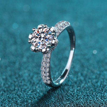 Accented Moissanite Ring