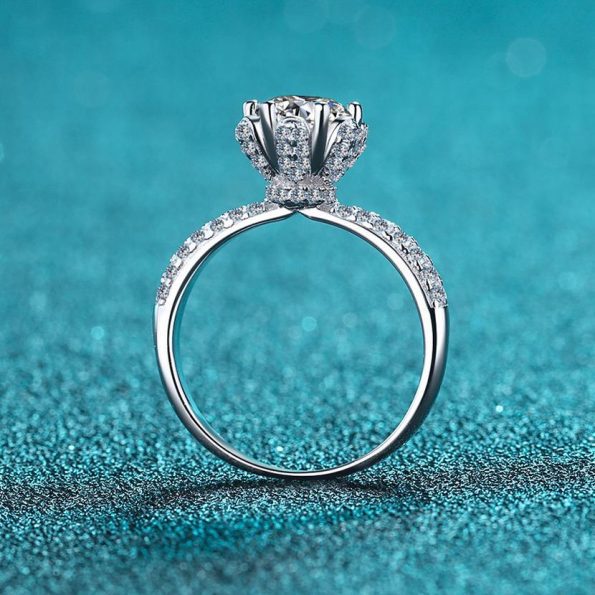 Accented Moissanite Ring