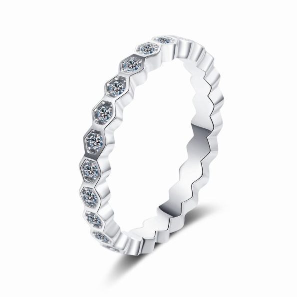 Bezel Eternity Moissanite Ring