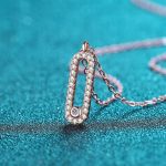 bezel moissanite necklace-1