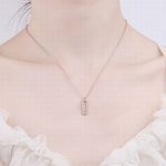 bezel moissanite necklace-1