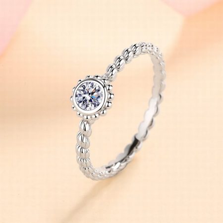 Bezel Moissanite Ring