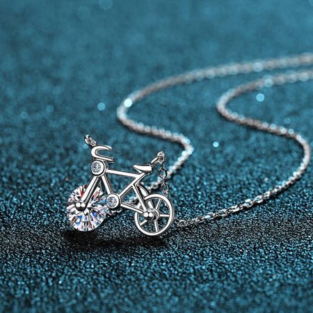 Bicycle Moissanite Pendant