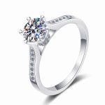 Cathedral Moissanite Ring