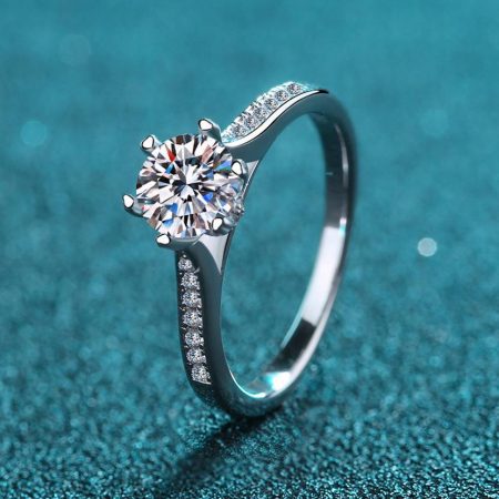 Cathedral Moissanite Ring