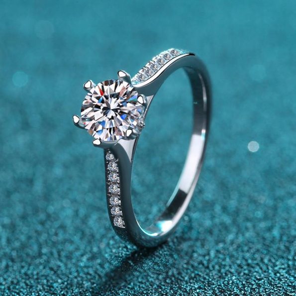 Cathedral Moissanite Ring