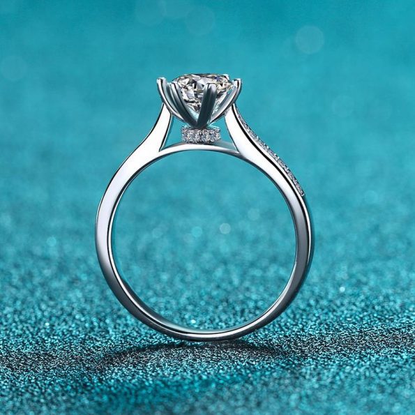 Cathedral Moissanite Ring