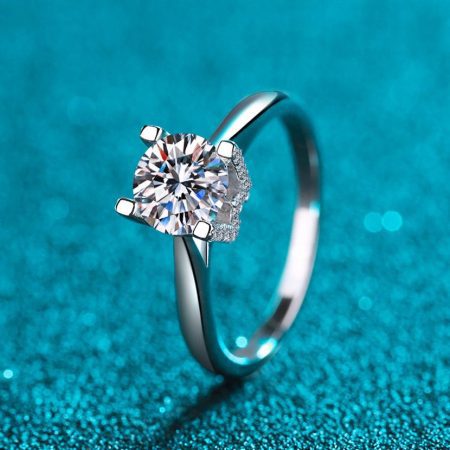 Cathedral Setting Moissanite Ring