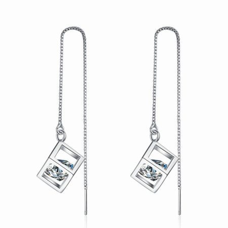 Cube Threader Earrings