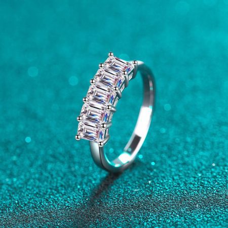 Emerald Moissanite Ring