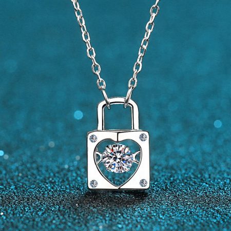 Love Lock Moissanite Pendant