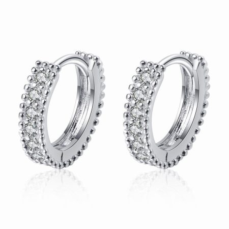 Moissanite Huggie Earrings