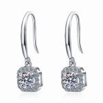 Pave Moissanite Hook Earring