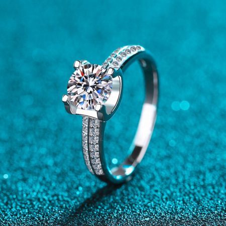 Petite Moissanite Engagement Ring