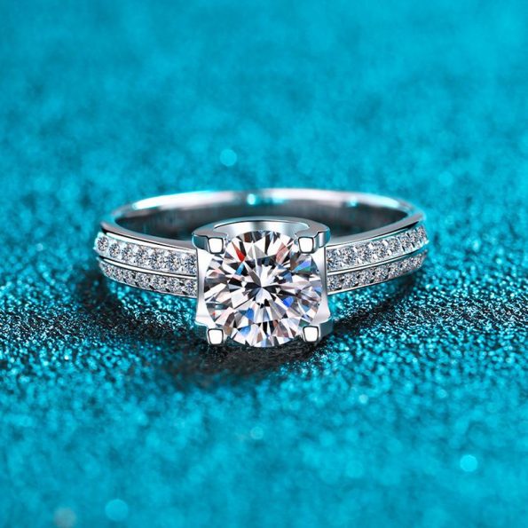 Petite Moissanite Engagement Ring