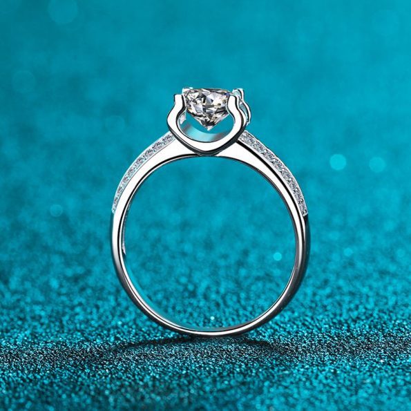 Petite Moissanite Engagement Ring