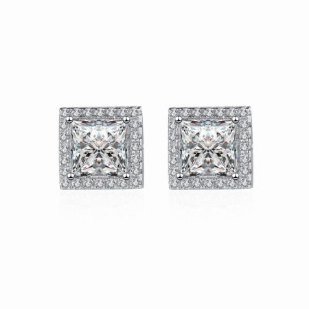 Princess Moissanite Earrings