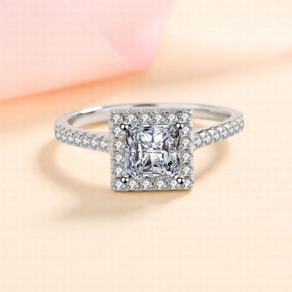 Princess Moissanite Ring