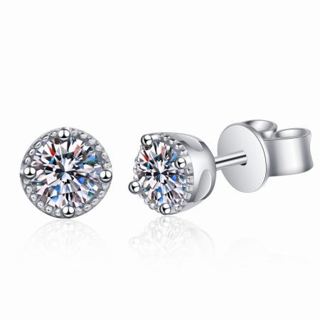 Prong Basket Moissanite Earrings