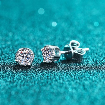 Prong Basket Moissanite Earrings