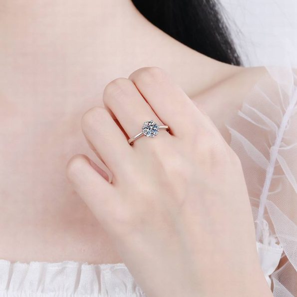 Prong Solitaire Moissanite Ring