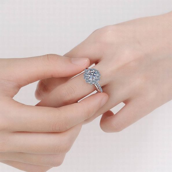 Rosa Moissanite Engagement Ring