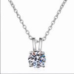 Round Solitaire Moissanite Pendant