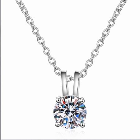 Round Solitaire Moissanite Pendant