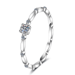 Skeletal Moissanite Band