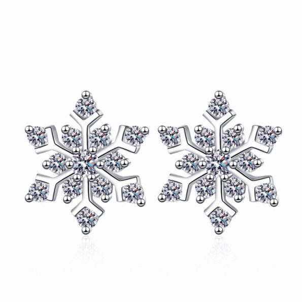 Snow Moissanite Stud Earrings