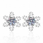 Sparkling Snowflakes Stud Earrings