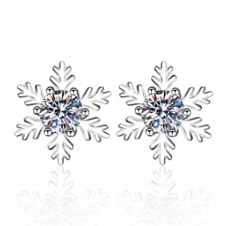 Sparkling Snowflakes Stud Earrings