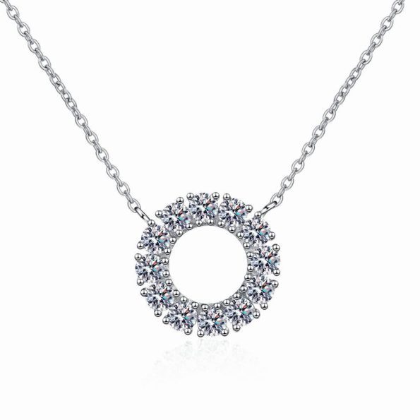 Twelve Stone Moissanite Necklace