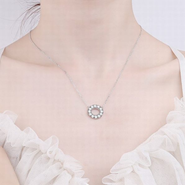 Twelve Stone Moissanite Necklace